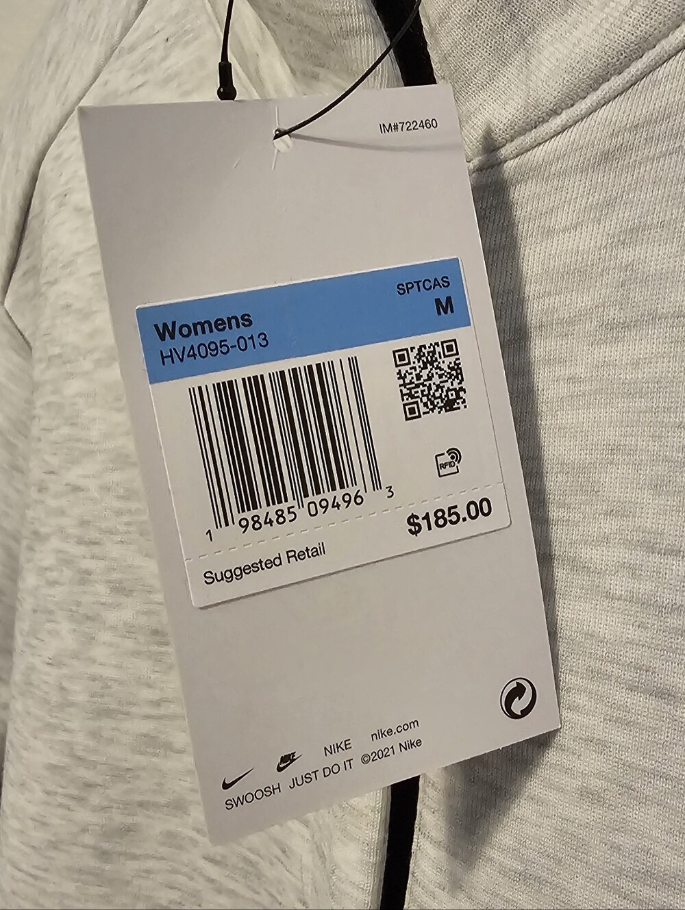 Nike Women's Sportswear Tech Fleece Jumpsuit in Light Gray Medium 8/10 - Picture 7 of 16